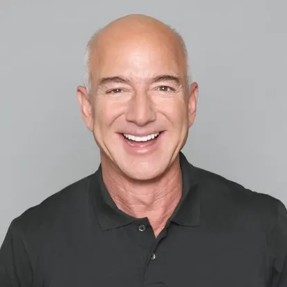 Jeff Bezos en un evento de Blue Origin